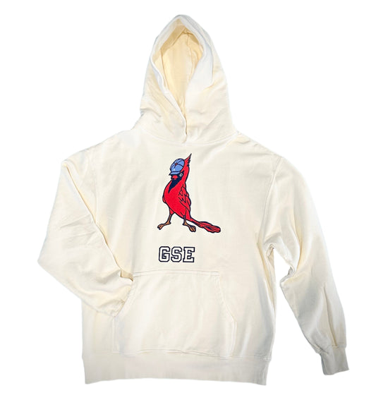 GSE Bird With Hat Hoodie Cream